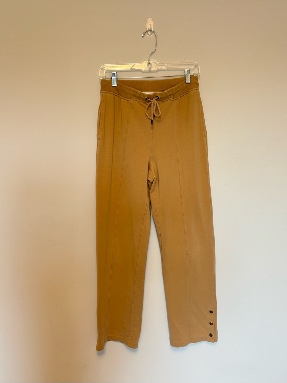 Liz Claiborne Petite Tan Brown Snap Hem Pull On Lounge Pants Small S